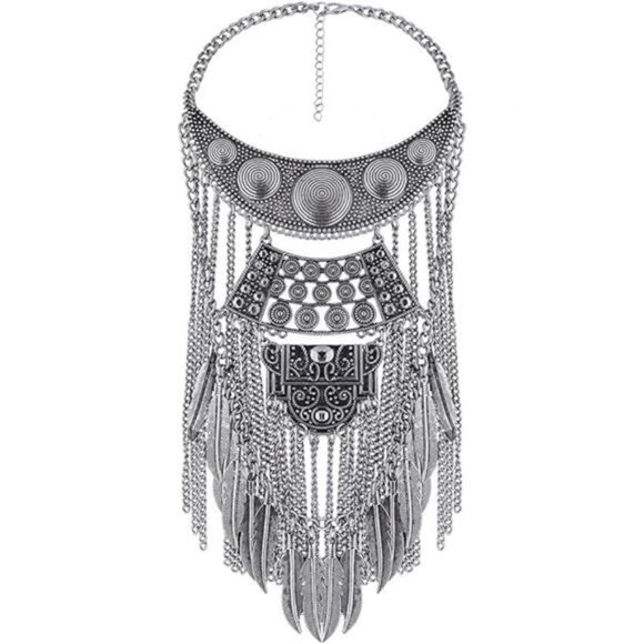 Exaggerated Vintage Maxi Choker Statement Collar Necklace Pendants - Picture 7 of 7